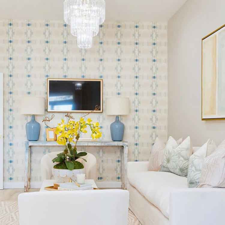 Laura Park wallpaper from The Fabric Source, featuring vibrant and artistic designs for unique interiors.