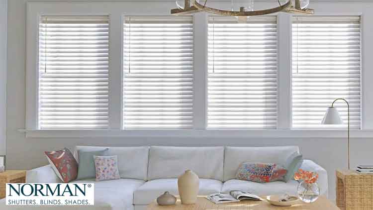 Custom window blinds from The Fabric Source, combining style and practicality for every room.