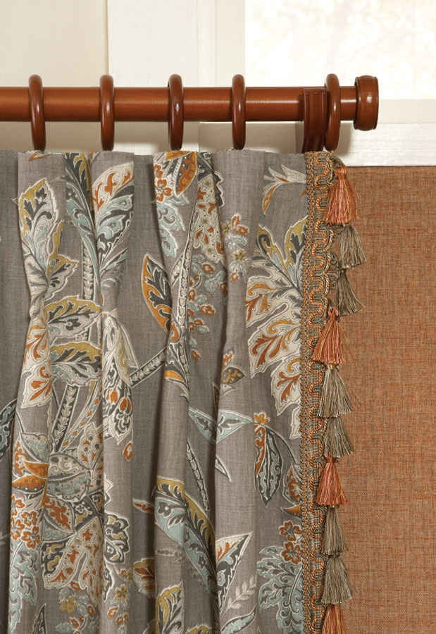 Tailored coastal interior design and window treatments